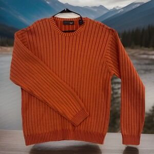 Arrow Mens Orange100% Cotton Sweater Blue Jean Co Men Sz L Made in Australia Y2K